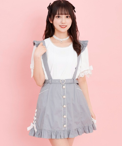sa様オーダーページ68 ベイカー風 ワイド ストレート ベルト付き サロペット