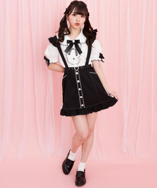 sa様オーダーページ68 ベイカー風 ワイド ストレート ベルト付き サロペット