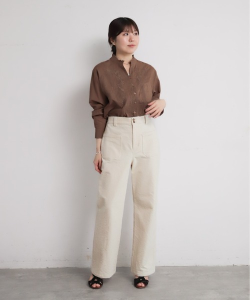 NOMBRE IMPAIR（ノンブルアンペール） パンツ 変形コーデュロイ フレア