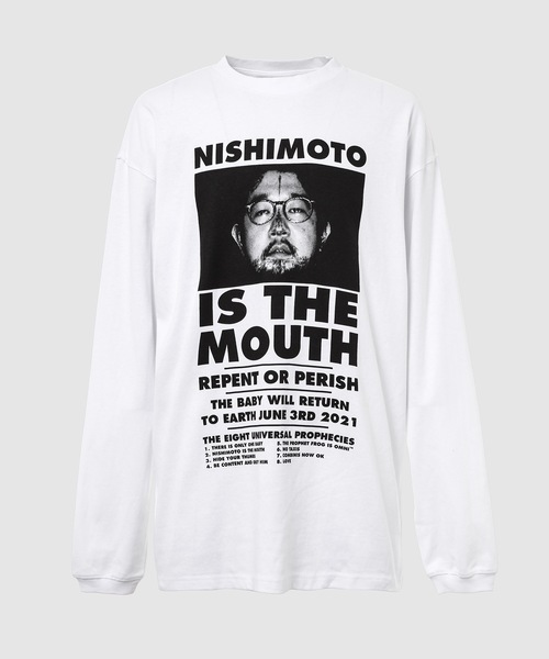 美品 ニシモトイズザマウス カットソー ロンT ホワイト フォト tシャツ CLASSIC L/S TEE メンズ レディース｜長袖