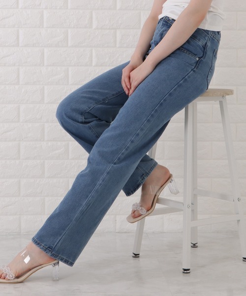 デザインパンツ アシンメトリー ティアード ハイウエスト 綺麗め youdear_hs-dj-003