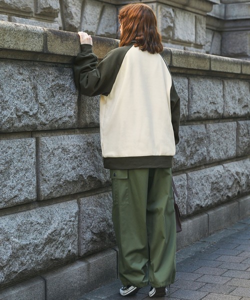 トレーナー レディース Tシャツ スウェット ラグラン プルオーバー トレーナー スウェット ラグランワンポイント刺繍スウェットプル