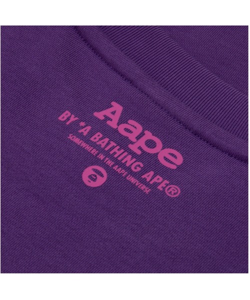 A BATHING APE スウェット レディース xs AAPE BY A BATHING APE トレーナー スウェット CREW NECK SWEAT