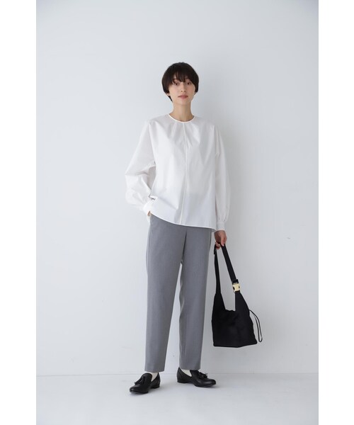 human woman / ヒューマンウーマン ◆タイプライタークロスブラウス human woman（ヒューマンウーマン）の「◇タイプライタークロス
