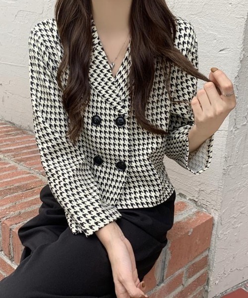 Sibra（シブラ） ジャケット テーラードジャケット 千鳥格子柄