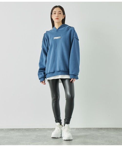 ANAP（アナップ） レギンス スパッツ 裏起毛 フェイクレザー レギンス
