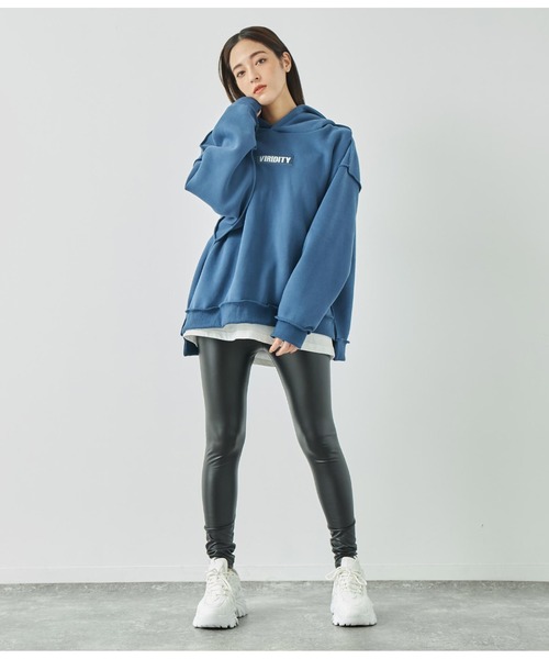 ANAP（アナップ） レギンス スパッツ 裏起毛 フェイクレザー レギンス