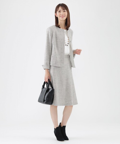 新品☆トランスワーク☆ ジャケット ラメ入 TRANS WORK ジャケット ノーカラージャケット 「L」「美シリーズ