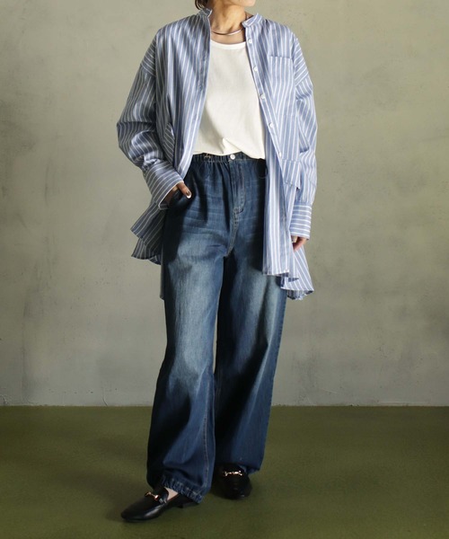 ワイドパンツ ジーンズ デニム デニムパンツ ダンシングデニムパンツ レディース | ブランド登録なし | 02