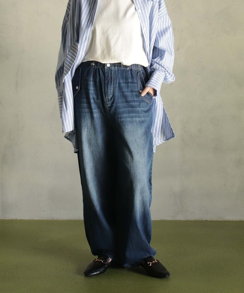 ワイドパンツ ジーンズ デニム デニムパンツ ダンシングデニムパンツ レディース | ブランド登録なし | 04
