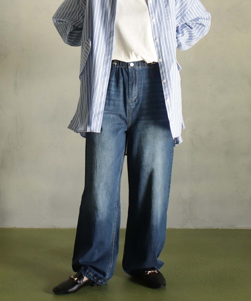ワイドパンツ ジーンズ デニム デニムパンツ ダンシングデニムパンツ レディース | ブランド登録なし | 06