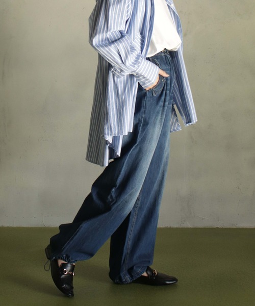 ワイドパンツ ジーンズ デニム デニムパンツ ダンシングデニムパンツ レディース | ブランド登録なし | 09