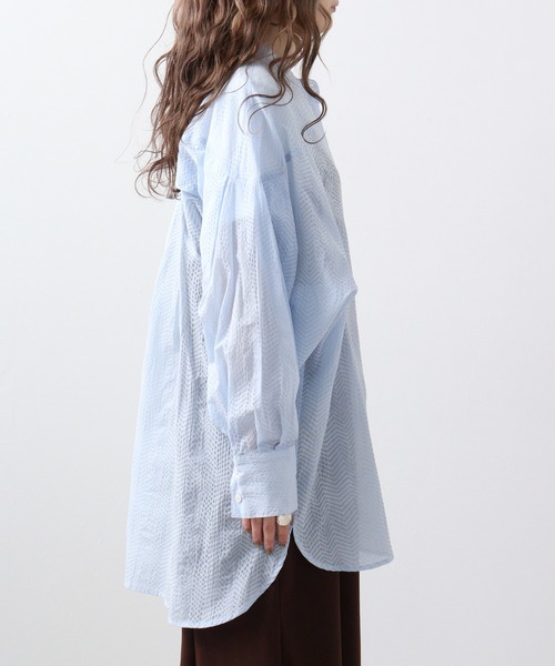 24SS♡ANAYI リボンプリントタックスリーブブラウス 36 とろみ シアー 24SS♡ANAYI リボンプリントタックスリーブブラウス 36 とろみ