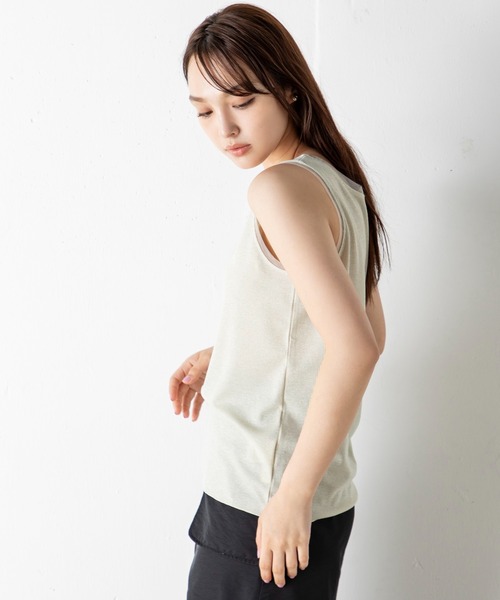 tシャツ 「前後2WAY」上品なシルバーラメが施されたチュール挟み込みシルバーラメタンクトップ レディース | MILLION CARATS | 14