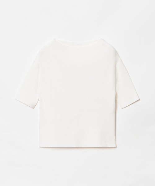 allureville / アルアバイル ◇ 総針モックネック5分袖プルオーバー 総針モックネック5分袖プルオーバー|allureville OFFICIAL SITE