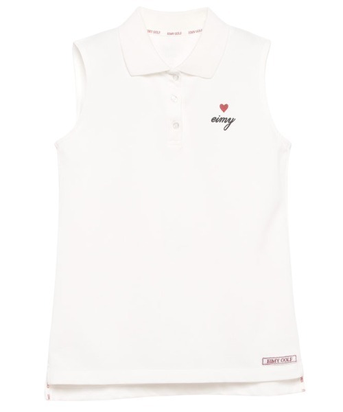 EIMY GOLF tシャツ ハートロゴノースリーブポロ レディース