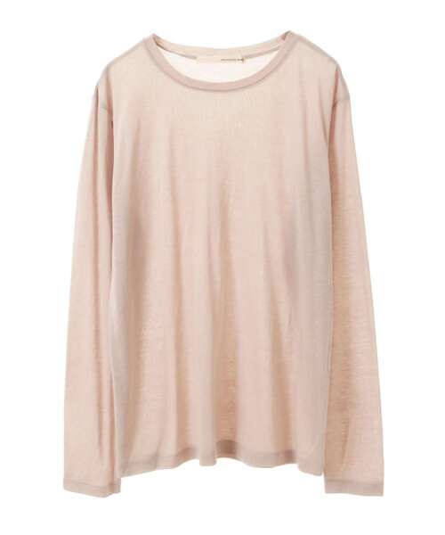 MELROSE claire tシャツ 「透け過ぎないシアー天竺レイヤード