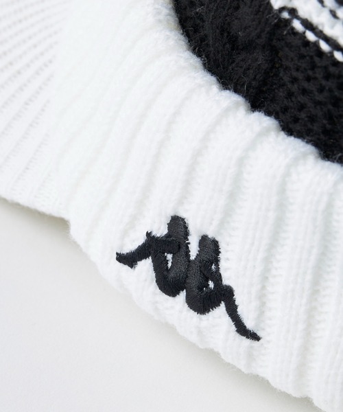 Kappa（カッパ） ニット帽 ニットキャップ ケーブル編み ツバ付き