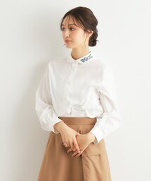 LAURA ASHLEY（ローラアシュレイ） ブラウス シャツ 「襟刺繍