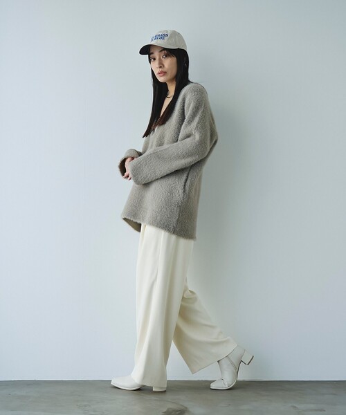 ニット セーター 「VERY1月号掲載」シャギーVネックプルオーバーニット レディース VERY1月号掲載】シャギーVネックプルオーバーニット