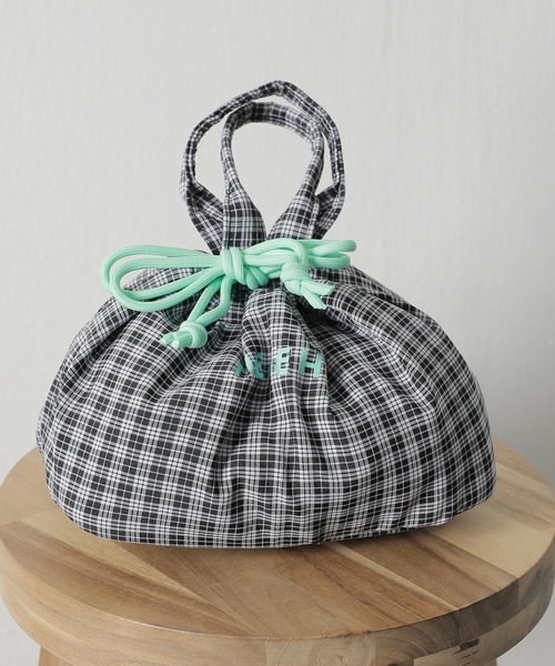 ハートとチェックの弁当袋☆ 弁当箱 チェック柄 保冷 巾着 ランチバッグ : ZOZOTOWN Yahoo!店