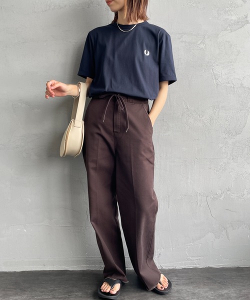 T406 美品 M フレッドペリー ロゴ刺繍 ドット柄 シャツワンピ レディース T406 美品 M フレッドペリー ロゴ刺繍 ドット柄 シャツワンピ