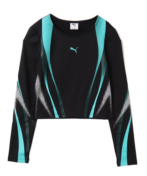 tシャツ PUMA DARE TO LONG SLEEVE GRAPHIC TE / プーマ デアトゥ ロングスリーブ グラフィック Tシャツ レディ