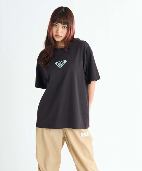 tシャツ SQUARE LOGO S/S TEE/ロキシー速乾バックプリントロゴドロップショルダー半袖Tシャツ レディース ROXY tシャツ 「ZOZOTOWN限定アイテム」BACK CIRCLE TEE