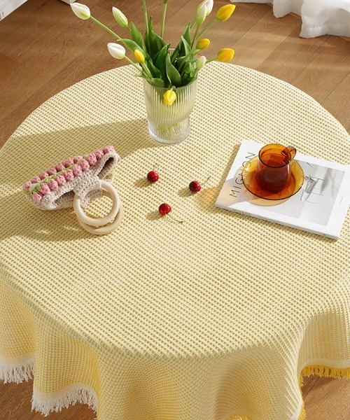 pyornim（ピョルニム） ブランケット フリンジデザイン ワッフルマルチ