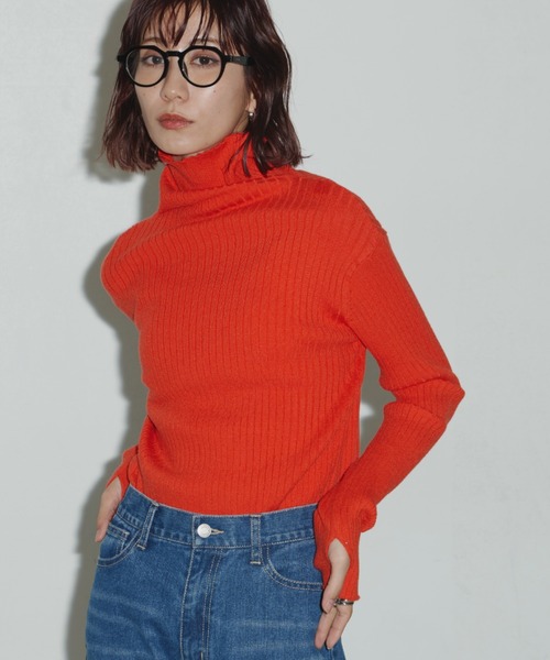 「Auntie Rosa Holiday」 タートルネックニット FREE アイボリー レディース_画像7