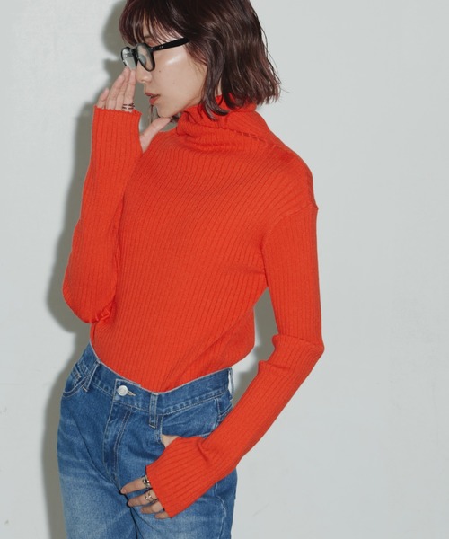 「Auntie Rosa Holiday」 タートルネックニット FREE アイボリー レディース_画像8