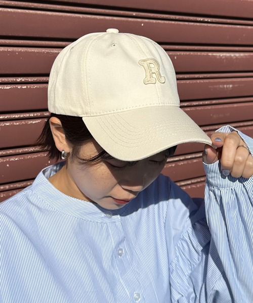 ベージュロゴ刺繍ベースボールキャップr CRB キャップ 帽子 Rロゴキャップ レディース : ZOZOTOWN Yahoo!店