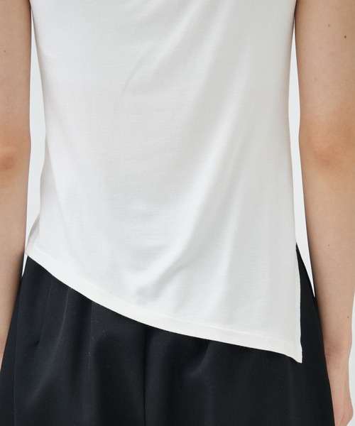 STUDIOUS タンクトップ ノースリーブ 「determ」Asymmetric Side