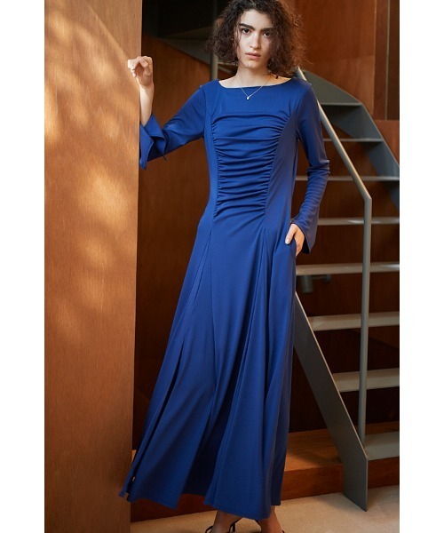 Estella.K ワンピース Alleia Open Back Dress フレアースリーブ 