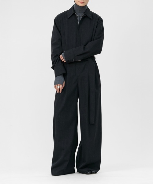 オールインワン BELTED ZIP UP JUMPSUIT メンズの画像