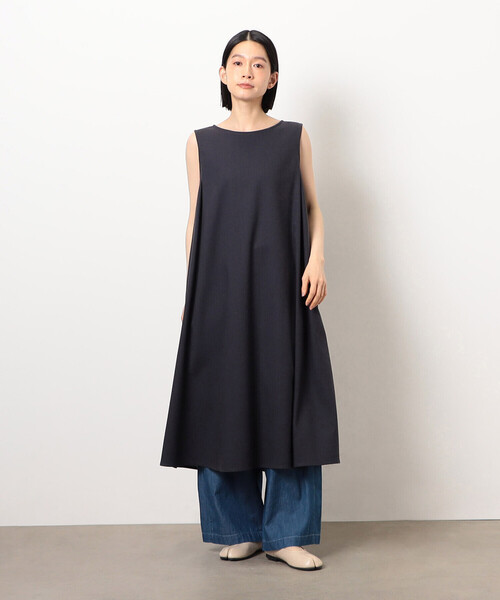COMME CA ISM ワンピース ブラック ノースリーブ フレア 無地 L COMME CA ISM ワンピース キャミソール ワンピース : ZOZOTOWN