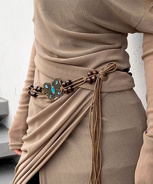 florist（フローリスト） ベルト エスニックボヘミアン編み上げ紐