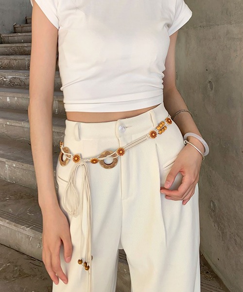 florist（フローリスト） ベルト エスニックボヘミアン編み上げ紐