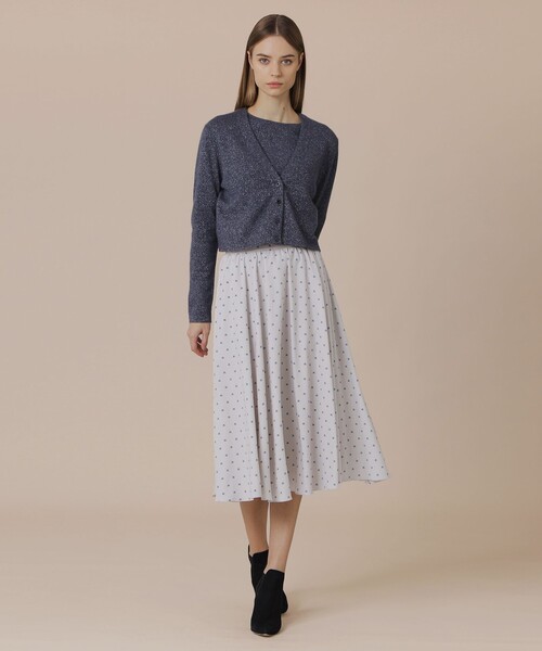 「MACKINTOSH LONDON」 ニットカーディガン 38 オフホワイト レディース_画像4