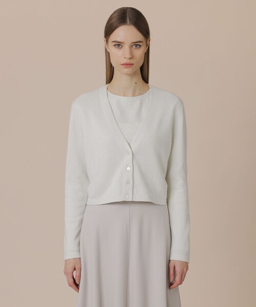 「MACKINTOSH LONDON」 ニットカーディガン 38 オフホワイト レディース_画像5