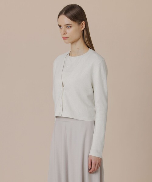 「MACKINTOSH LONDON」 ニットカーディガン 38 オフホワイト レディース_画像6