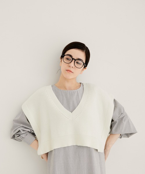 「SALON adam et rope'」 コンビワンピース FREE ホワイト レディース_画像9