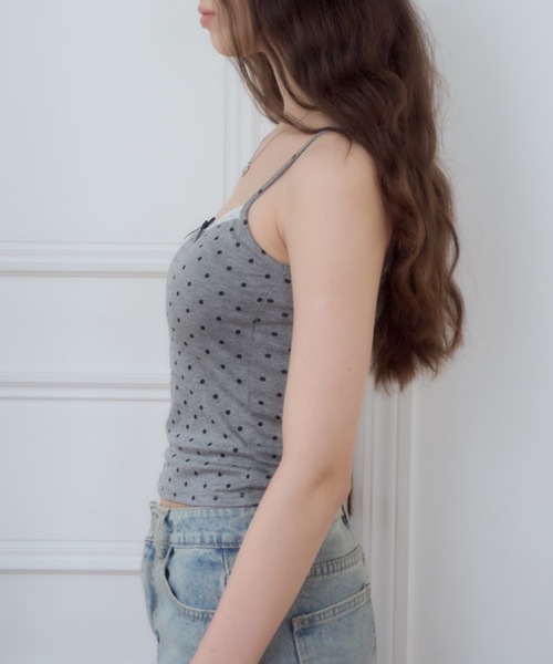 未使用　tgor トゴール　beads camisole ビーズキャミ タイダイサテンアシンメトリーフリルキャミソールビスチェ