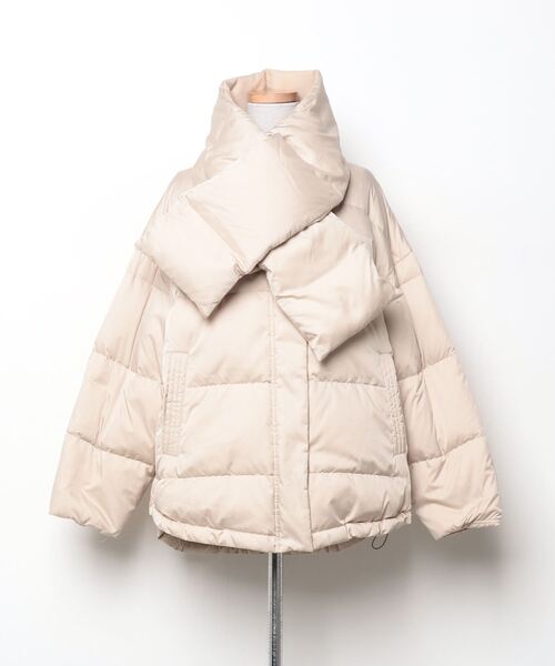 NANO universe（ナノ・ユニバース） ダウンジャケット 38 ベージュ
