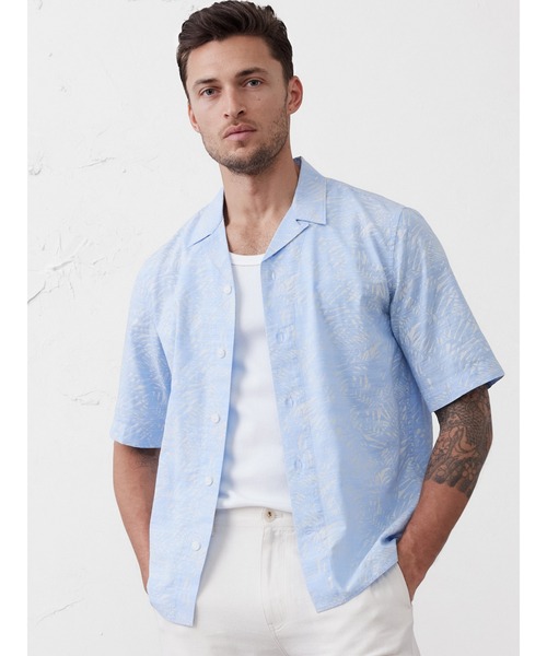BANANA REPUBLIC シャツ FACTORY STORE テクスチャード リゾート