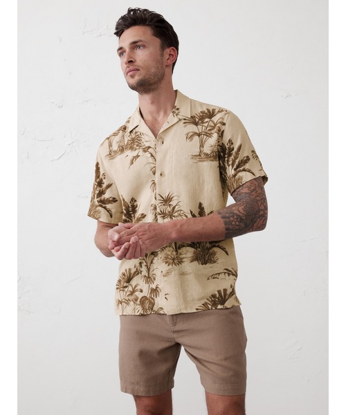 BANANA REPUBLIC シャツ FACTORY STORE テクスチャード リゾート