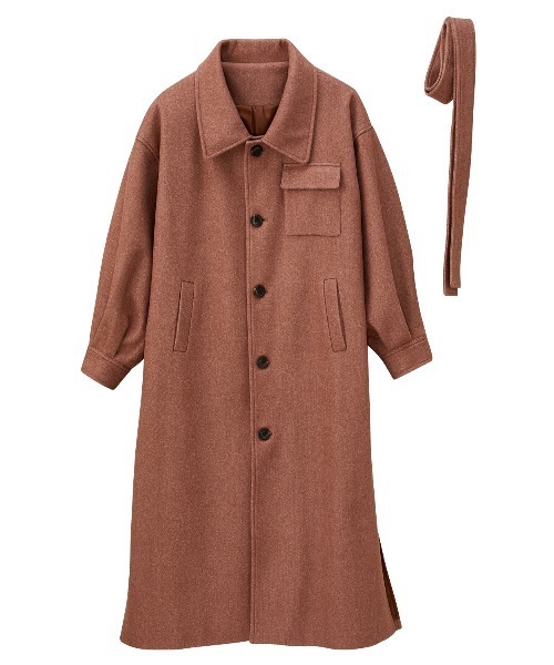 「GeeRA」 ステンカラーコート MEDIUM ベージュ レディース_画像6