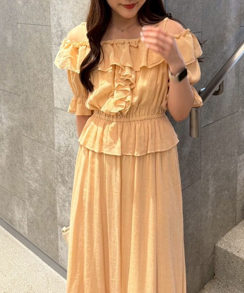 ペプラムワンピース♡ continuer de NICE CLAUP ワンピース 「_chipi2xセレクト」2way