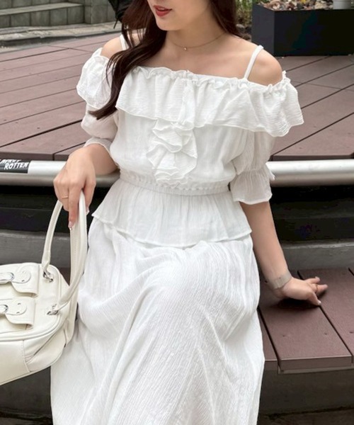 ペプラムワンピース♡ continuer de NICE CLAUP ワンピース 「_chipi2xセレクト」2way