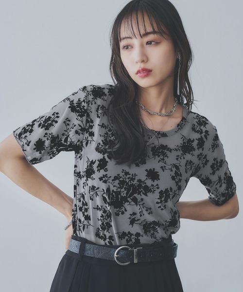 tシャツ 2WAYフラワーフロッキーＵネックＴ(HARE) レディース HARE tシャツ 2WAYフラワーフロッキーUネックT(HARE